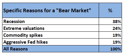 Bear Markets Reasons