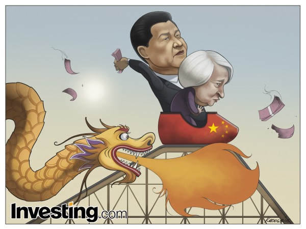 Investing.com Comic: China Devaluation and the Fed Hike