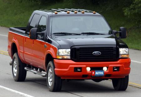 © Reuters. 2004 Ford Harley-Davidson Super Duty F-350 powered by 6.0-liter Power Stroke diesel engine.