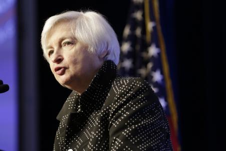 © Reuters/Joshua Roberts. U.S. Federal Reserve Chair Janet Yellen addresses the Economic Club of Washington, Dec. 2, 2015.