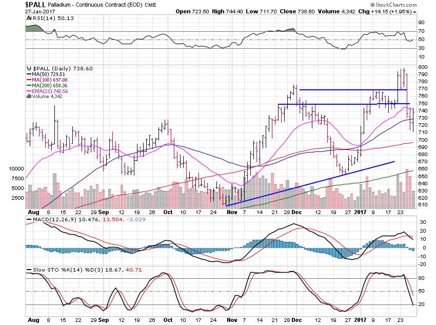 PALL Daily Chart