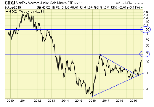 GDXJ Weekly Chart