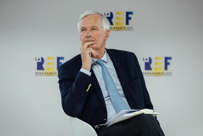 © Bloomberg. Michel Barnier in Paris on Aug. 26.