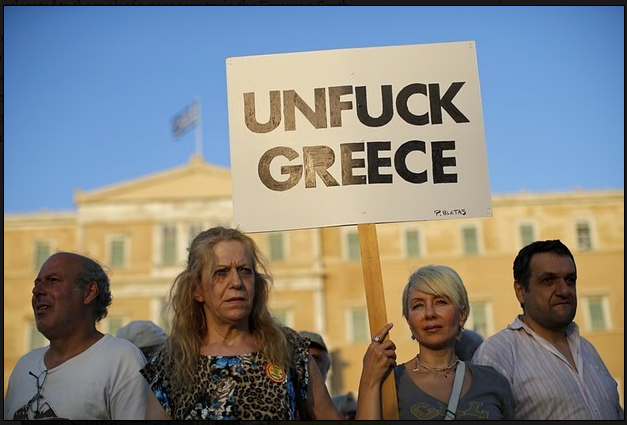 Greek Anti-Compromise Protestor