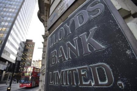 © Reuters/Toby Melville. A branch of Lloyds Bank is seen in the City of London on Dec. 16, 2014.