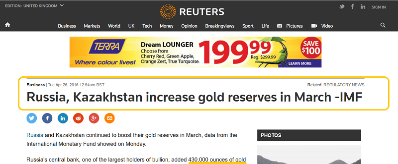 Russia Gold Reserves