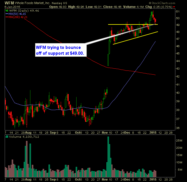 WFM Daily Chart From July 7, 2014-To Present