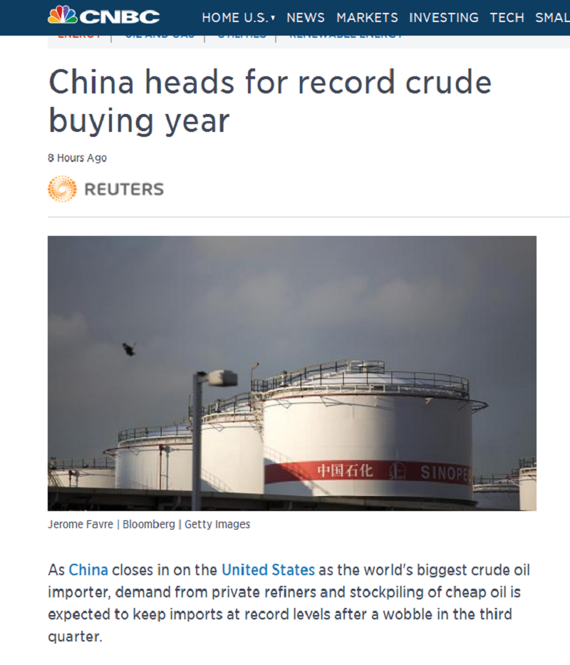 China's Crude Oil Appetite