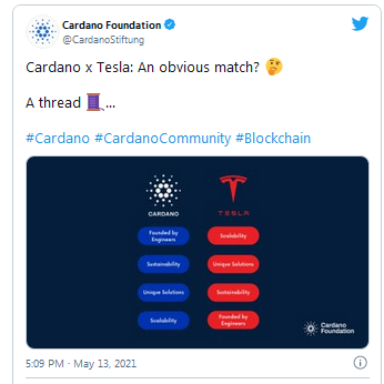 Cardano Tweet