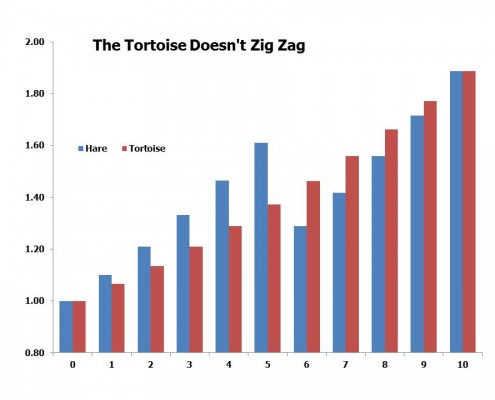 Tortoise-v-Hare Zig Zag