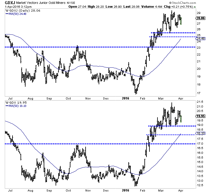 GDXJ:GDX Daily 