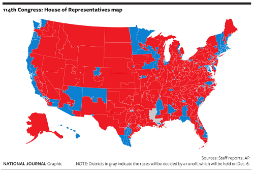 Post Election House of Representatives Map