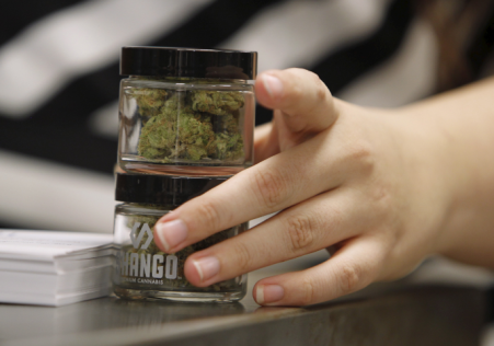 © Reuters/Steve Dipaola. The Shango Cannabis shop in Portland, Oregon, has been selling legal recreational marijuana since Oct. 1, 2015.