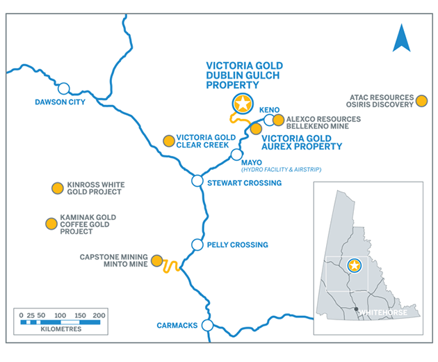 Victoria Gold Property Map
