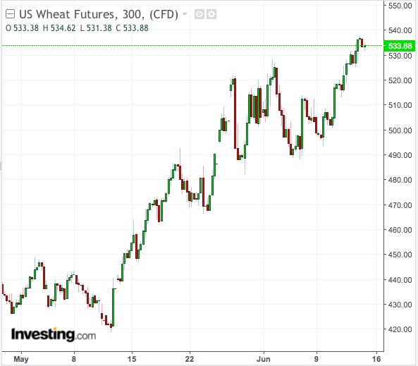 Wheat 300-Min Chart - Powered by TradingView