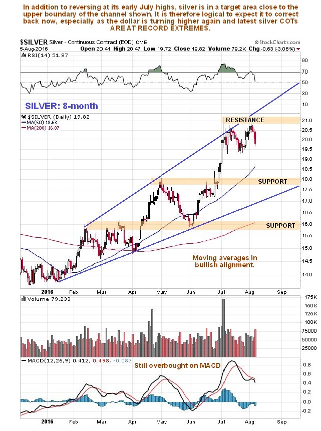 Silver 8 Month Daily Chart