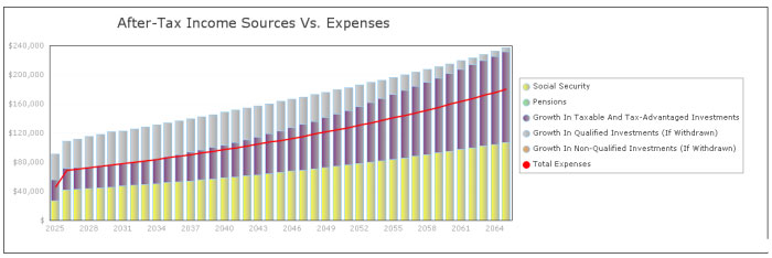 After-Tax Income Sources vs. Expenses