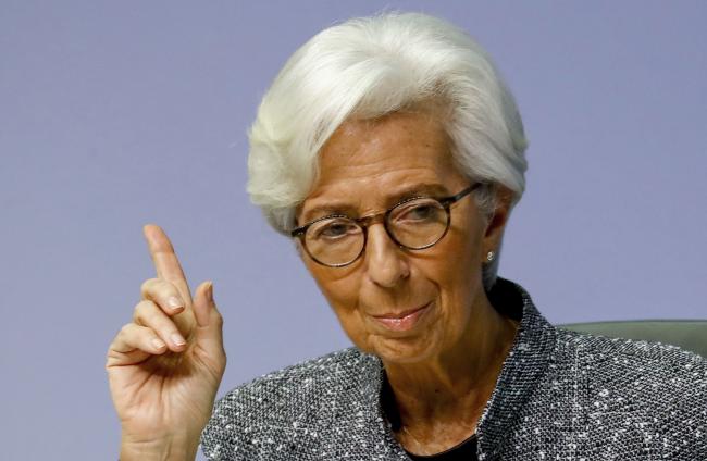 © Bloomberg. Christine Lagarde, president of the European Central Bank (ECB), gestures during the central bank's rate decision news conference in Frankfurt, Germany, on Thursday, March 12, 2020. Lagarde urged governments to stop dithering in their economic response to the coronavirus as she warned that the outbreak already constitutes a “major shock” to global growth prospects.
