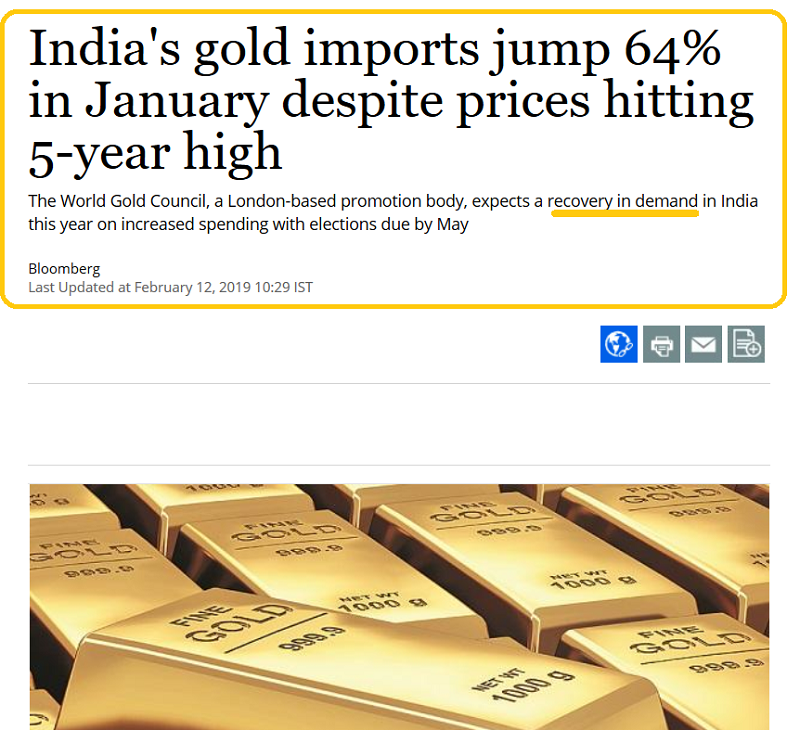 Bloomberg On India's Gold Imports