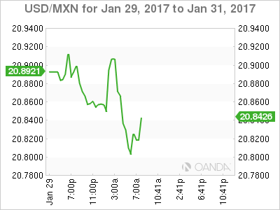 USD/MXN Jan 29 To Jan 31, 2017