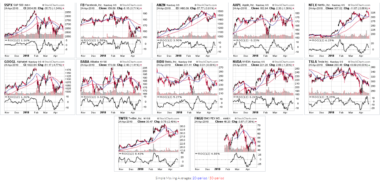 FAANGs + 5 Tech Stocks Performance