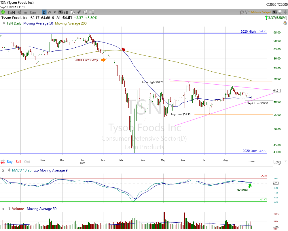 Tyson Foods Daily Chart.
