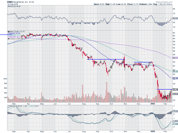 BorgWarner Daily Chart