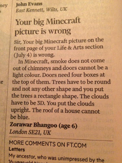 Financial Times Letter