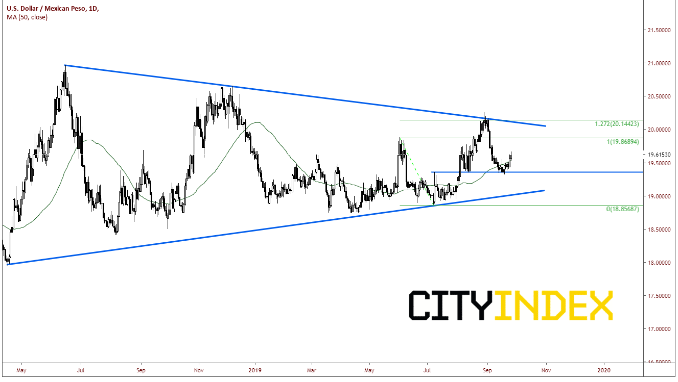 USD/MXN Daily Chart