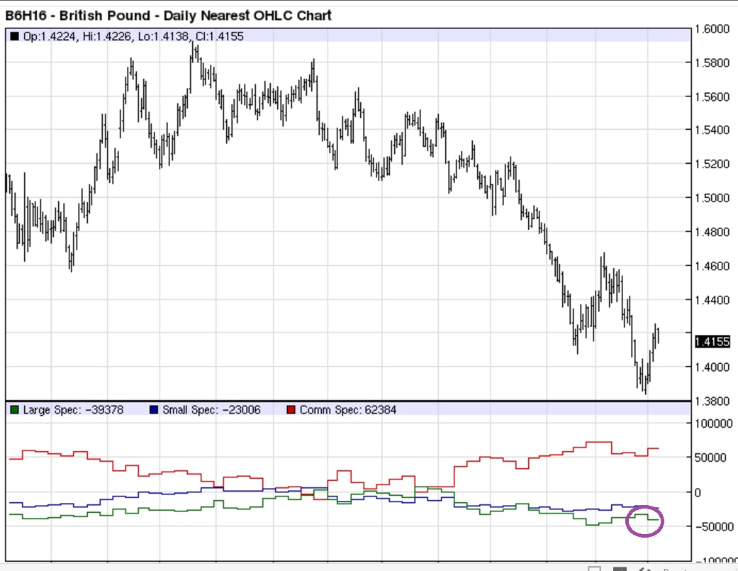 Sterling Futures CoT Chart