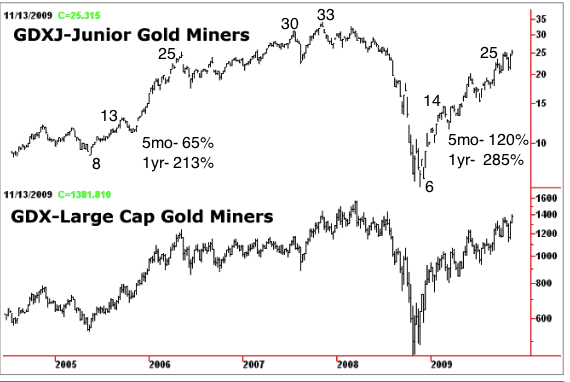 Gold Miners: Jr.s vs. Large Caps