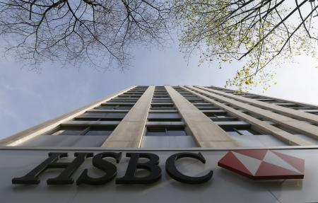 © Reuters/Gonzalo Fuentes. The HSBC bank logo is pictured at the bank headquarters in Paris on April 9, 2015.