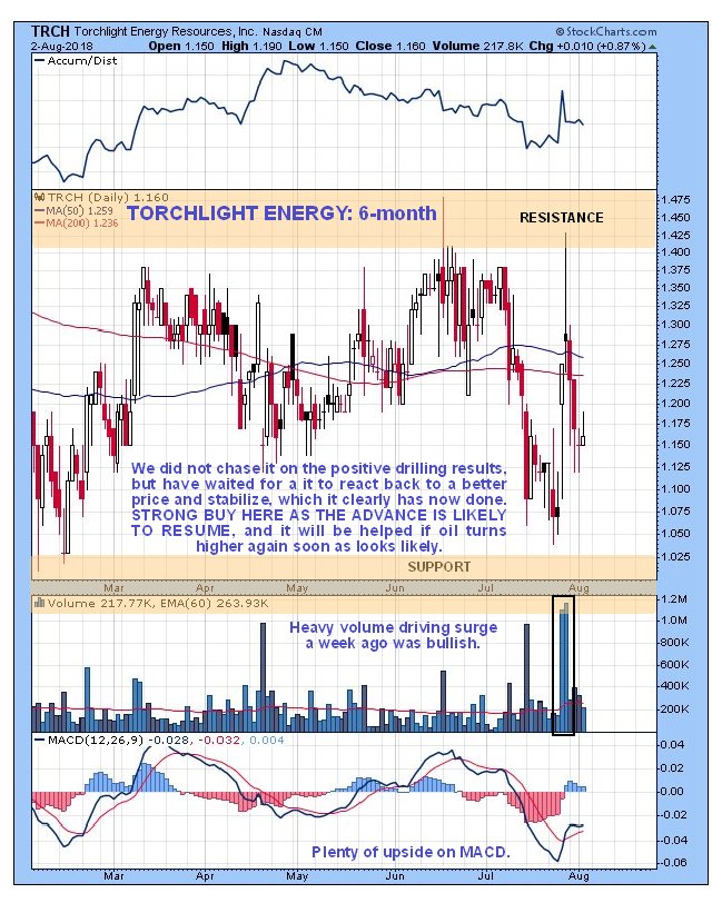 TRCH Daily 6 Month Chart